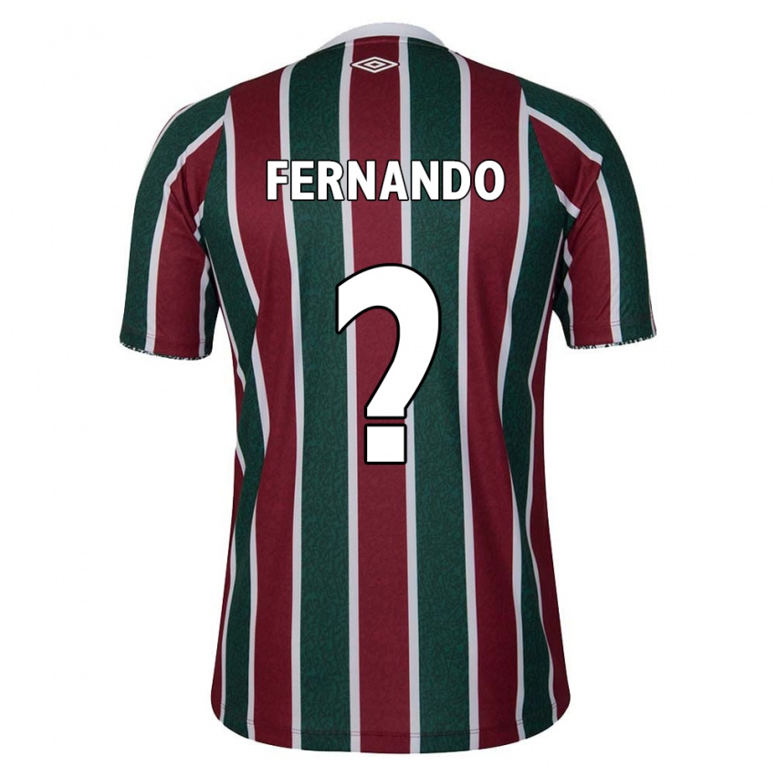 Gyermek Luis Fernando #0 Zöld Barna Fehér Hazai Jersey 2024/25 Mez Póló Ing