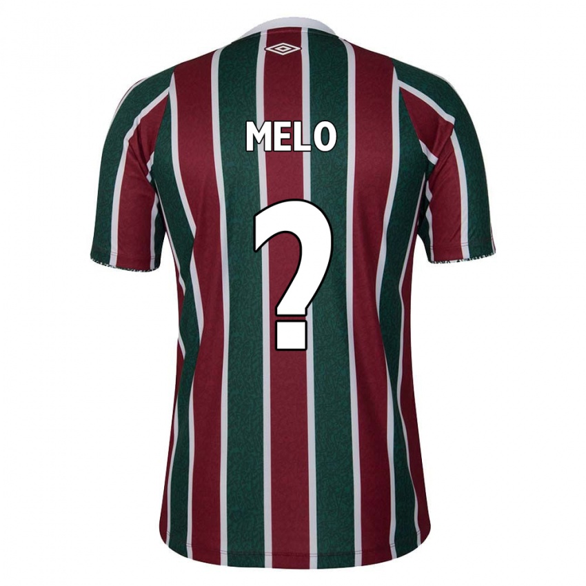 Gyermek Davi Melo #0 Zöld Barna Fehér Hazai Jersey 2024/25 Mez Póló Ing