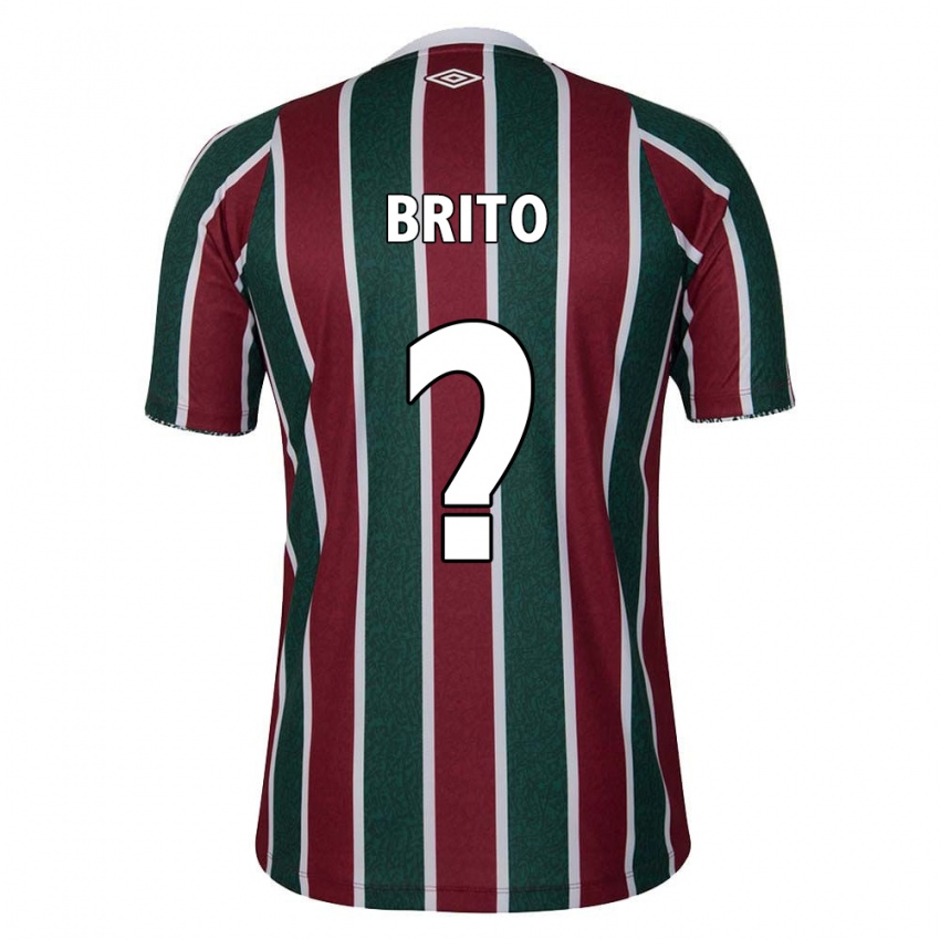 Gyermek Luan Brito #0 Zöld Barna Fehér Hazai Jersey 2024/25 Mez Póló Ing