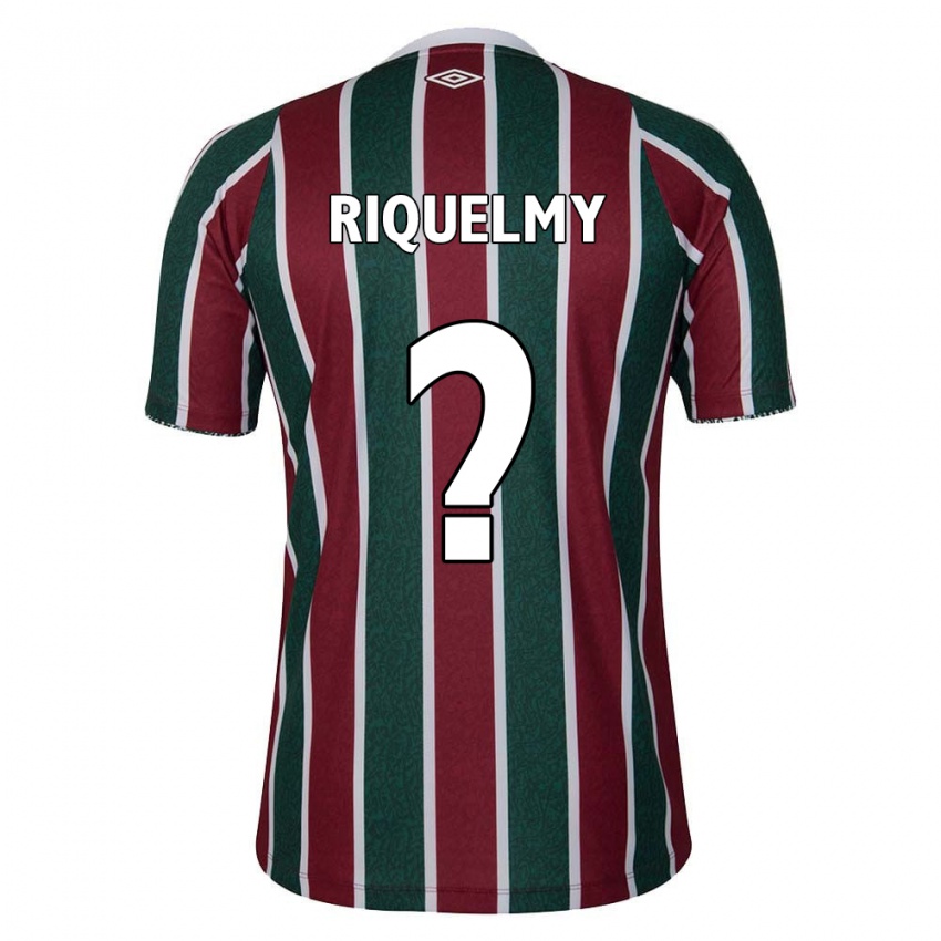 Gyermek Riquelmy #0 Zöld Barna Fehér Hazai Jersey 2024/25 Mez Póló Ing