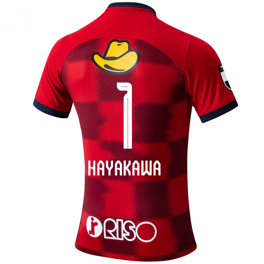 Gyermek Tomoki Hayakawa #1 Piros Kék Fehér Hazai Jersey 2024/25 Mez Póló Ing