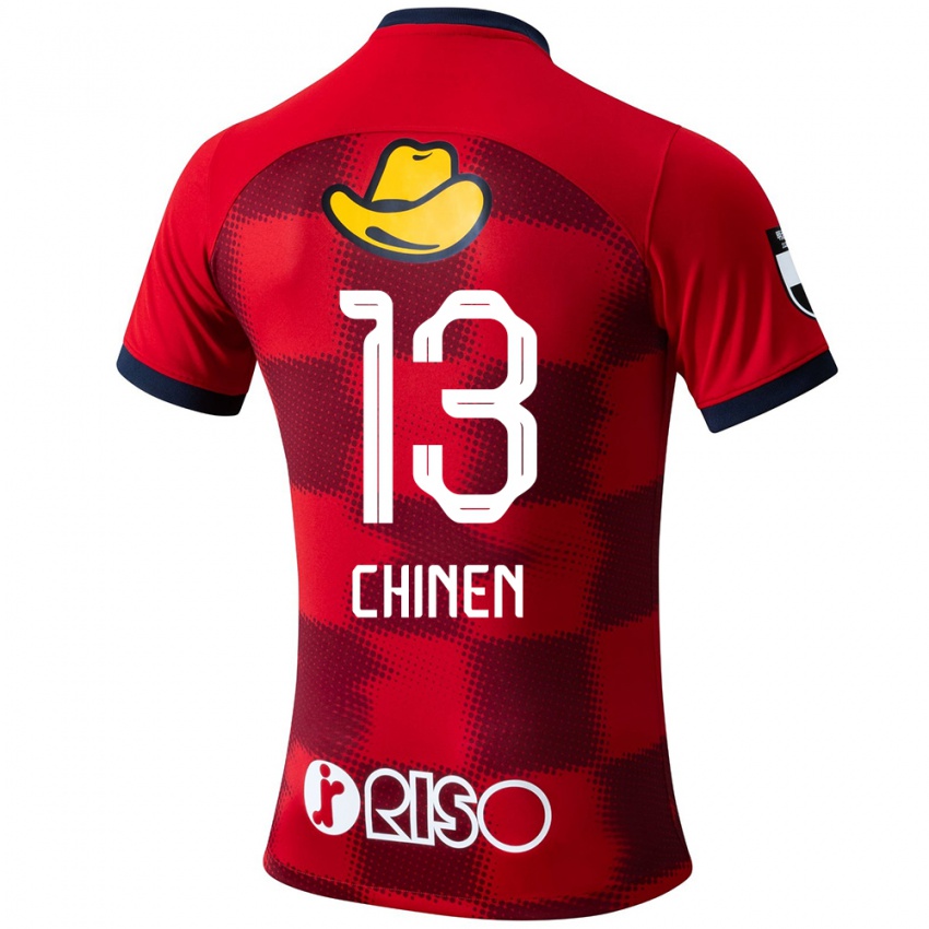 Gyermek Kei Chinen #13 Piros Kék Fehér Hazai Jersey 2024/25 Mez Póló Ing