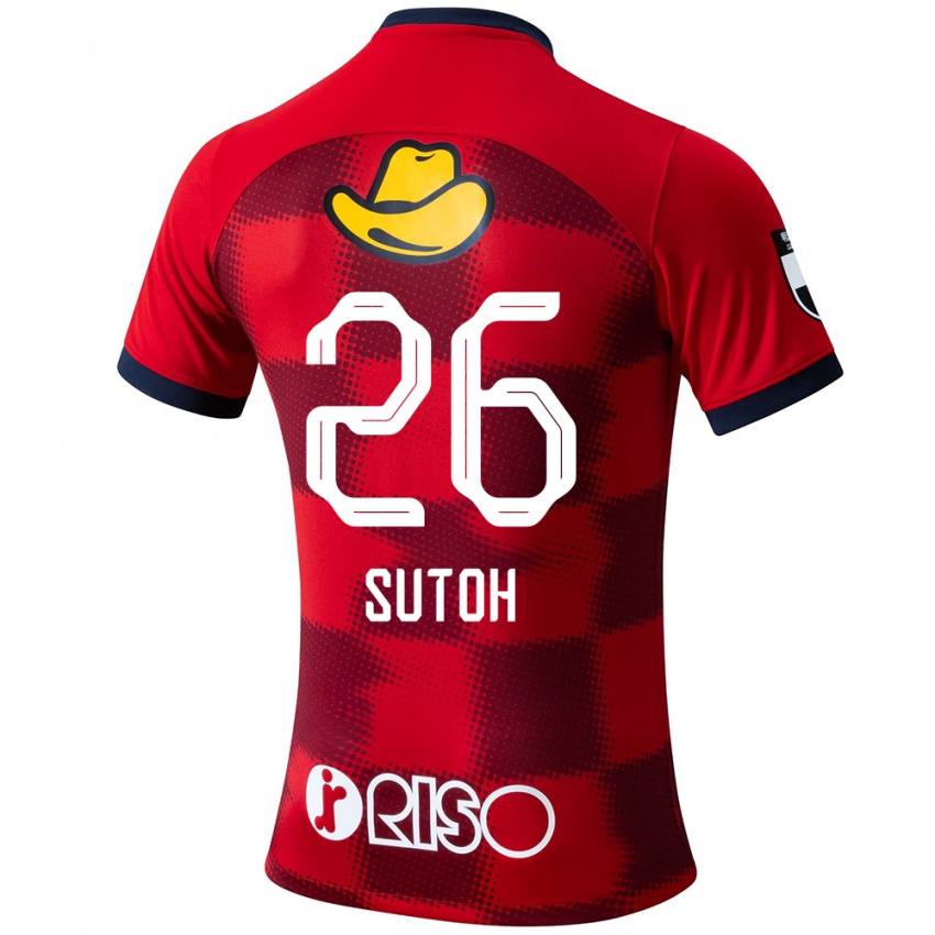 Gyermek Naoki Suto #26 Piros Kék Fehér Hazai Jersey 2024/25 Mez Póló Ing