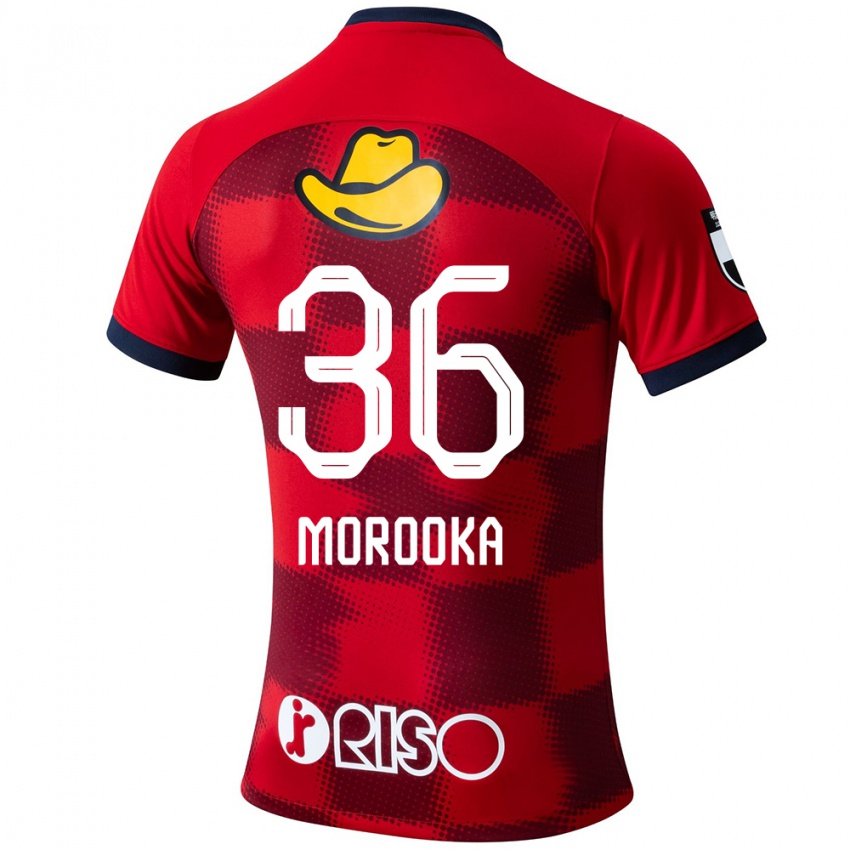 Gyermek Shu Morooka #36 Piros Kék Fehér Hazai Jersey 2024/25 Mez Póló Ing