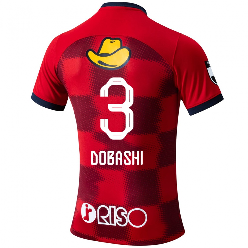 Gyermek Ryunosuke Dobashi #3 Piros Kék Fehér Hazai Jersey 2024/25 Mez Póló Ing