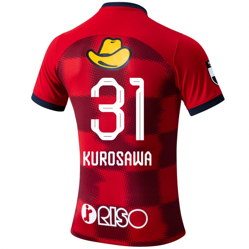 Gyermek Shoei Kurosawa #31 Piros Kék Fehér Hazai Jersey 2024/25 Mez Póló Ing