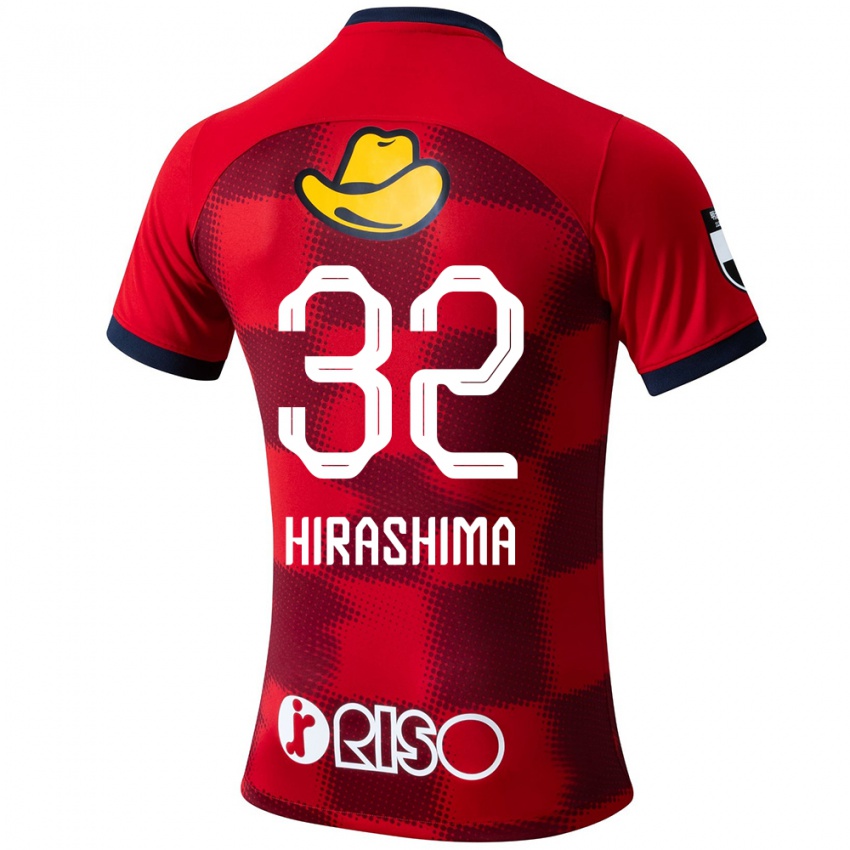 Gyermek Daigo Hirashima #32 Piros Kék Fehér Hazai Jersey 2024/25 Mez Póló Ing