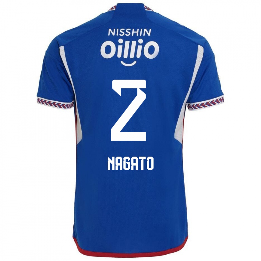 Gyermek Katsuya Nagato #2 Kék Fehér Piros Hazai Jersey 2024/25 Mez Póló Ing