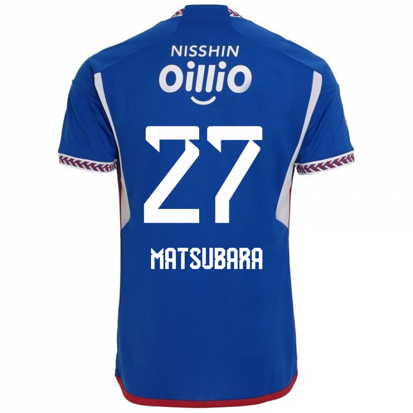 Gyermek Ken Matsubara #27 Kék Fehér Piros Hazai Jersey 2024/25 Mez Póló Ing