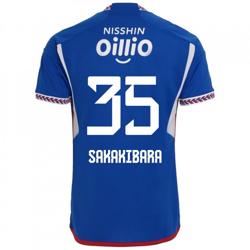 Gyermek Keigo Sakakibara #35 Kék Fehér Piros Hazai Jersey 2024/25 Mez Póló Ing