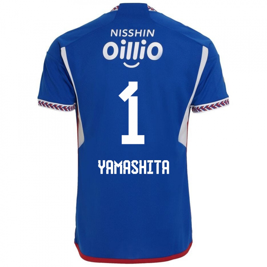 Gyermek Shoma Yamashita #1 Kék Fehér Piros Hazai Jersey 2024/25 Mez Póló Ing