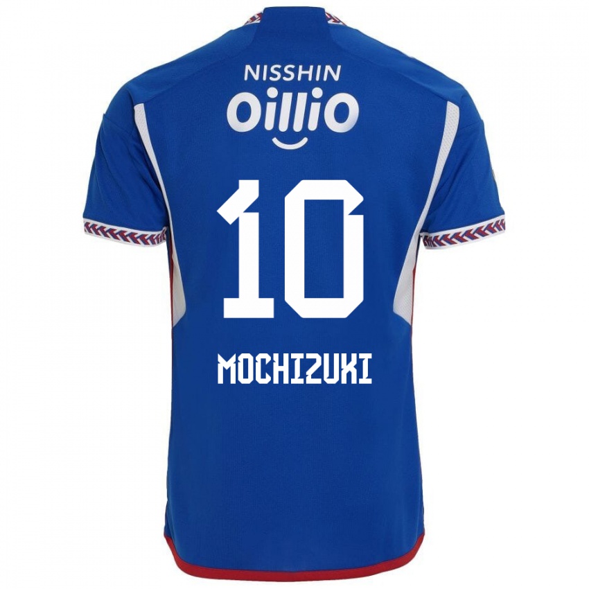 Gyermek Kohei Mochizuki #10 Kék Fehér Piros Hazai Jersey 2024/25 Mez Póló Ing