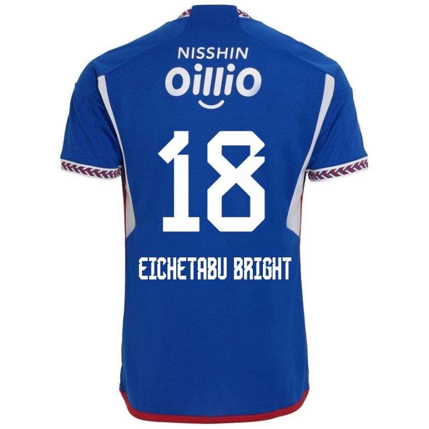 Gyermek Kai Eichetabu Bright #18 Kék Fehér Piros Hazai Jersey 2024/25 Mez Póló Ing