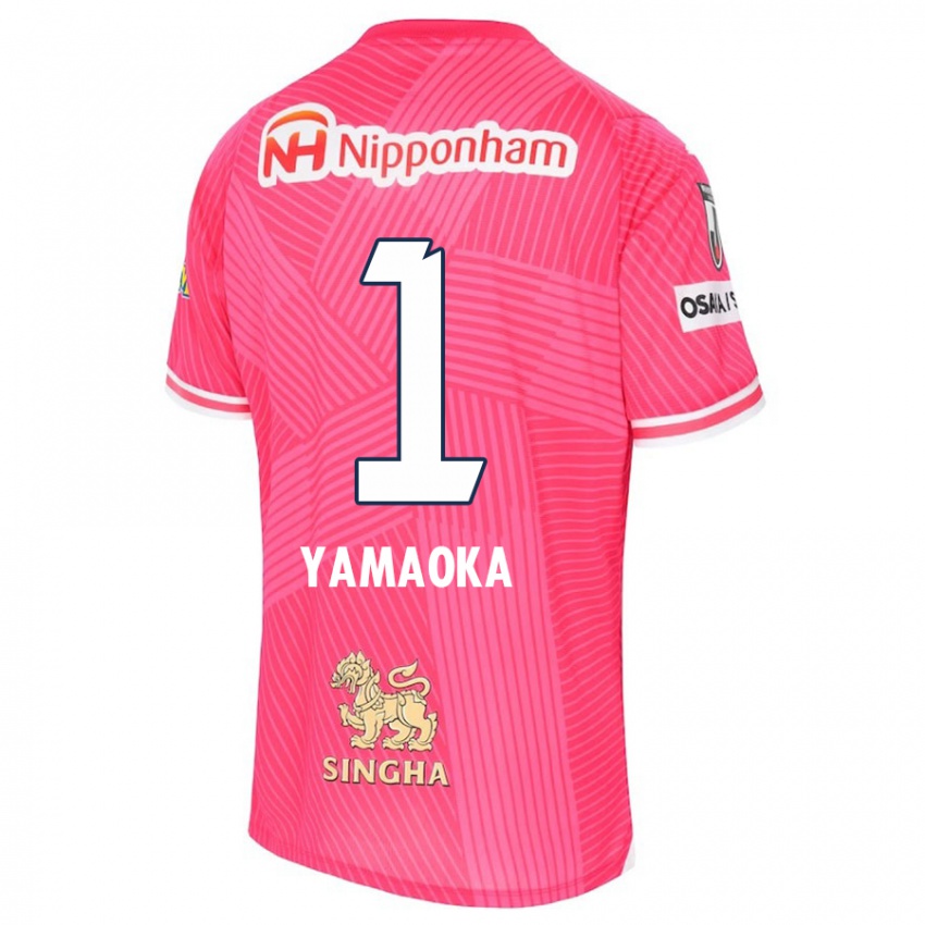 Gyermek Kumpei Yamaoka #1 Rózsaszín Fehér Hazai Jersey 2024/25 Mez Póló Ing