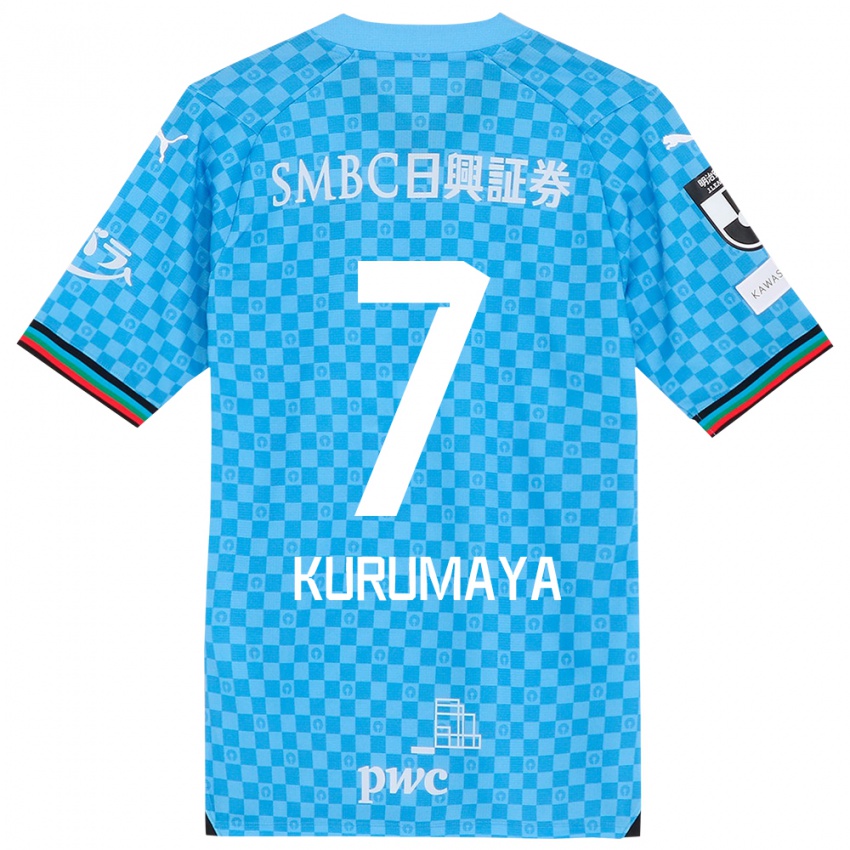 Gyermek Shintaro Kurumaya #7 Azúrkék Hazai Jersey 2024/25 Mez Póló Ing