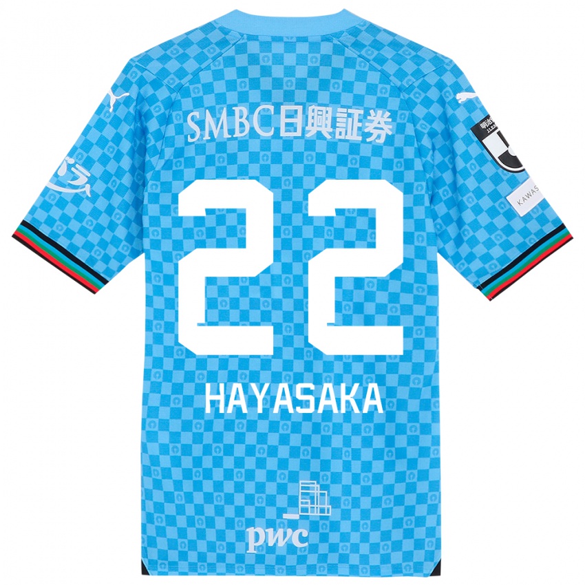 Gyermek Yuki Hayasaka #22 Azúrkék Hazai Jersey 2024/25 Mez Póló Ing