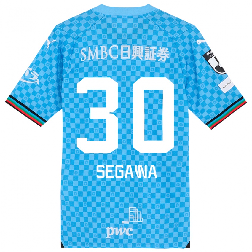 Gyermek Yusuke Segawa #30 Azúrkék Hazai Jersey 2024/25 Mez Póló Ing