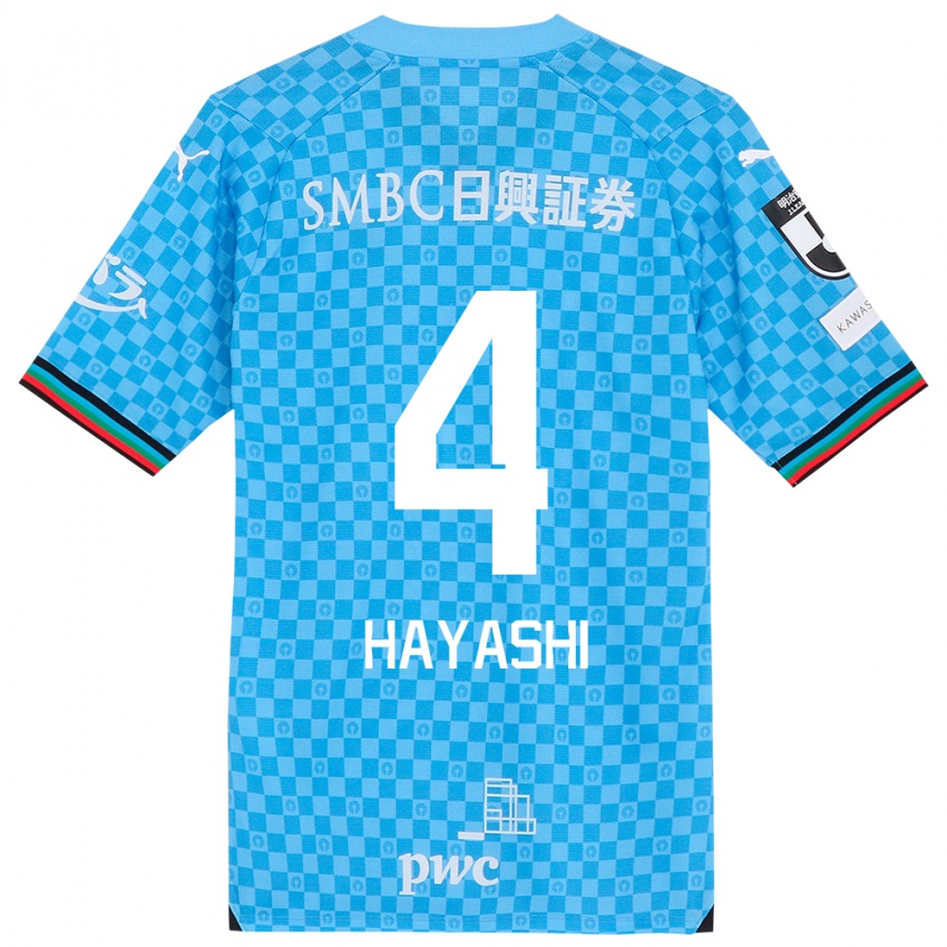 Gyermek Shunsuke Hayashi #4 Azúrkék Hazai Jersey 2024/25 Mez Póló Ing