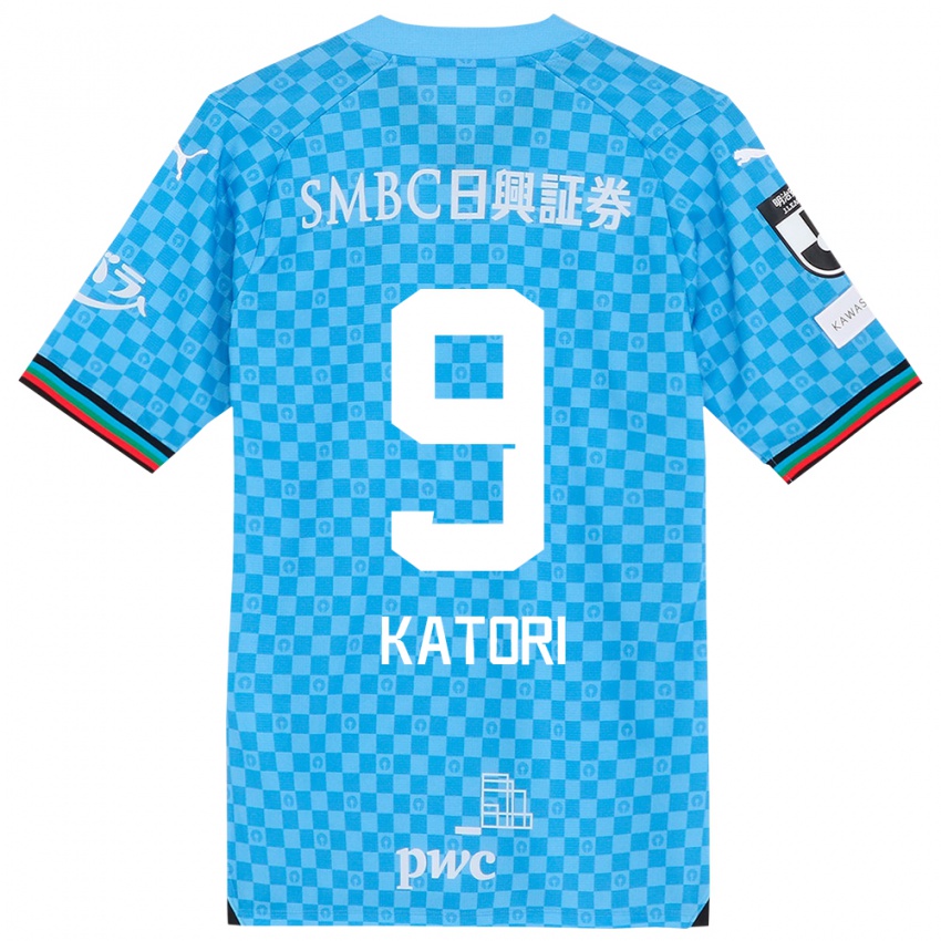 Gyermek Takeshi Katori #9 Azúrkék Hazai Jersey 2024/25 Mez Póló Ing