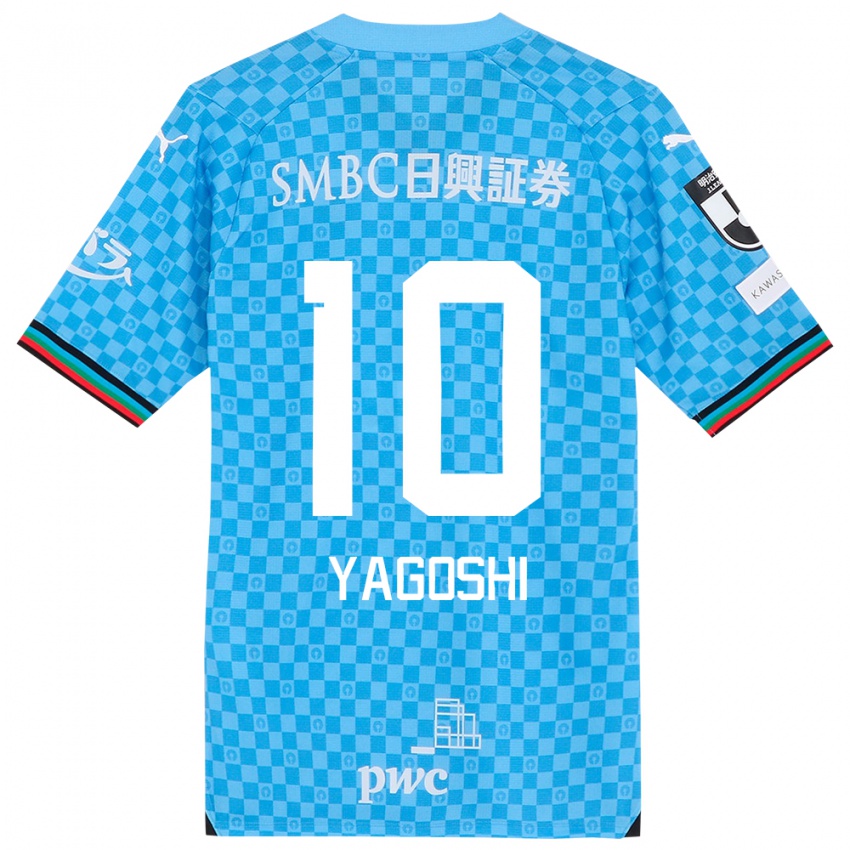 Gyermek Mikito Yagoshi #10 Azúrkék Hazai Jersey 2024/25 Mez Póló Ing