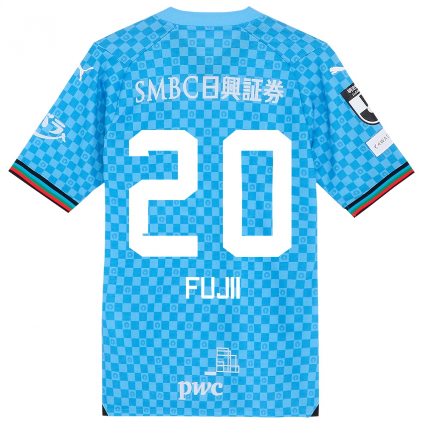 Gyermek Rensuke Fujii #20 Azúrkék Hazai Jersey 2024/25 Mez Póló Ing