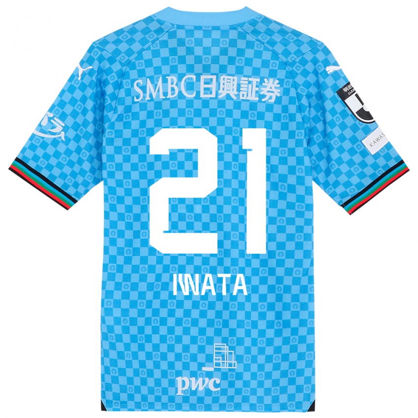 Gyermek Kantaro Iwata #21 Azúrkék Hazai Jersey 2024/25 Mez Póló Ing