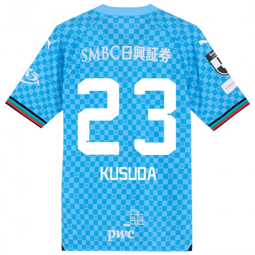 Gyermek Haruki Kusuda #23 Azúrkék Hazai Jersey 2024/25 Mez Póló Ing