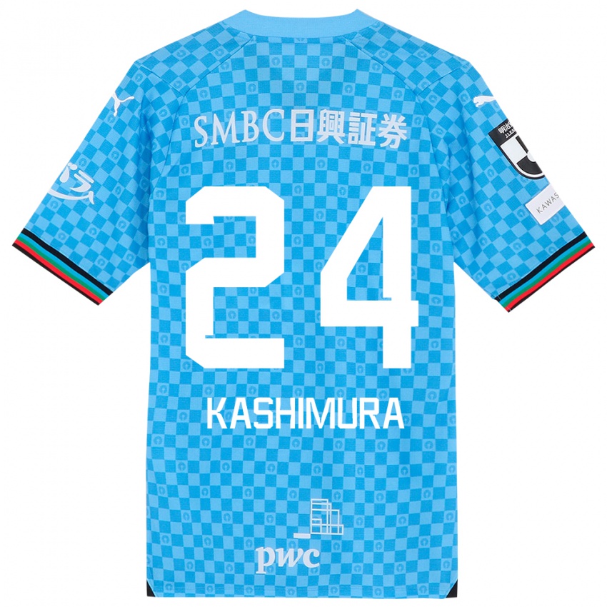 Gyermek Ryota Kashimura #24 Azúrkék Hazai Jersey 2024/25 Mez Póló Ing