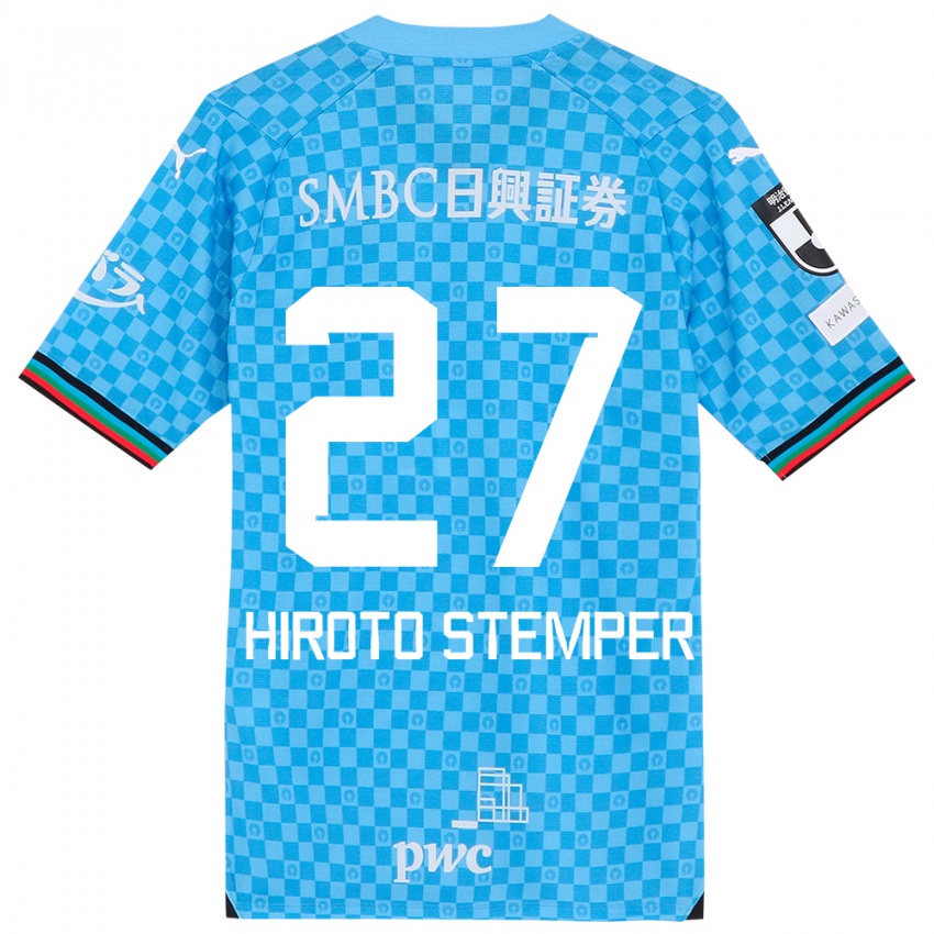 Gyermek Luka Hiroto Stemper #27 Azúrkék Hazai Jersey 2024/25 Mez Póló Ing