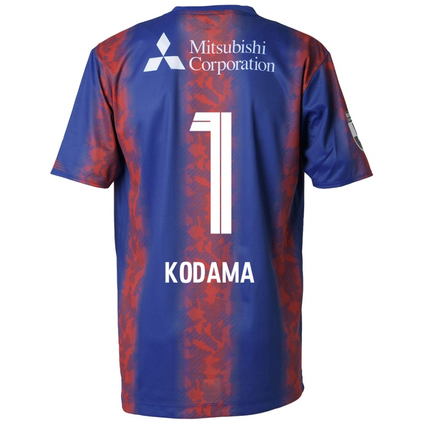 Gyermek Tsuyoshi Kodama #1 Kék Piros Hazai Jersey 2024/25 Mez Póló Ing