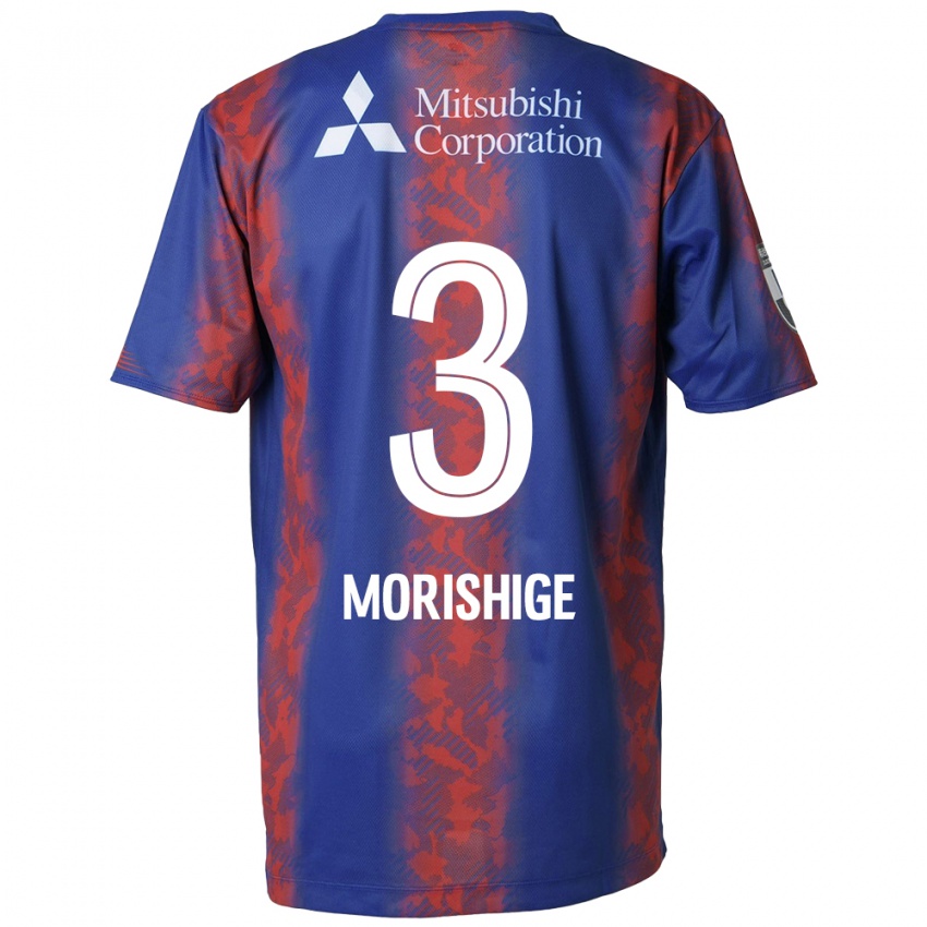 Gyermek Masato Morishige #3 Kék Piros Hazai Jersey 2024/25 Mez Póló Ing