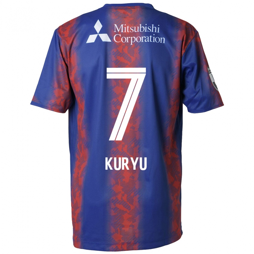 Gyermek Kuryu Matsuki #7 Kék Piros Hazai Jersey 2024/25 Mez Póló Ing