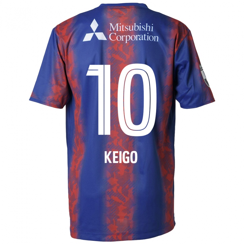 Gyermek Keigo Higashi #10 Kék Piros Hazai Jersey 2024/25 Mez Póló Ing