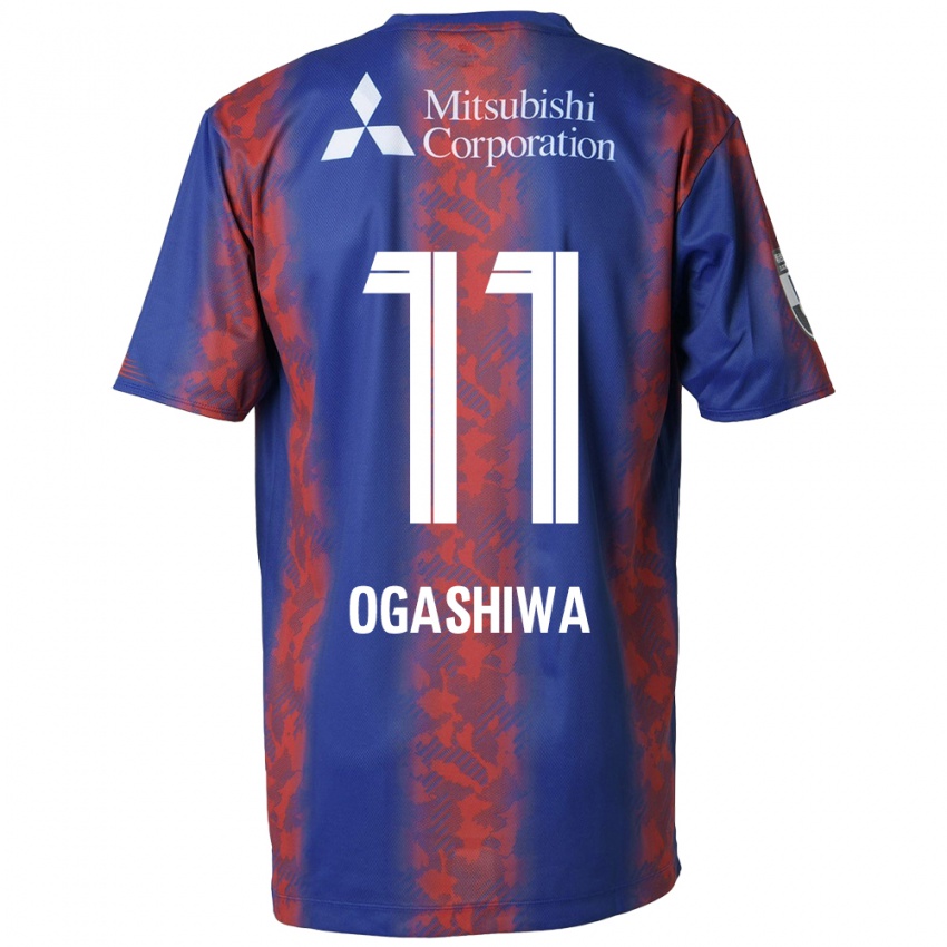 Gyermek Tsuyoshi Ogashiwa #11 Kék Piros Hazai Jersey 2024/25 Mez Póló Ing