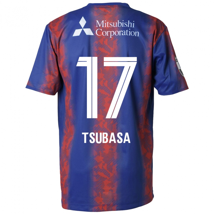 Gyermek Tsubasa Terayama #17 Kék Piros Hazai Jersey 2024/25 Mez Póló Ing