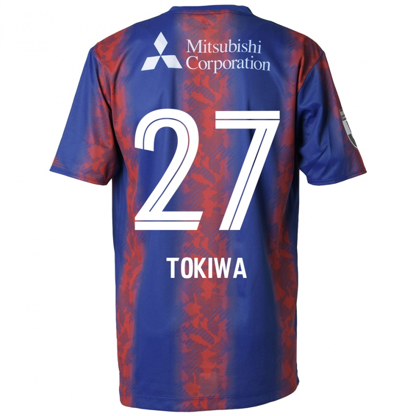 Gyermek Kyota Tokiwa #27 Kék Piros Hazai Jersey 2024/25 Mez Póló Ing