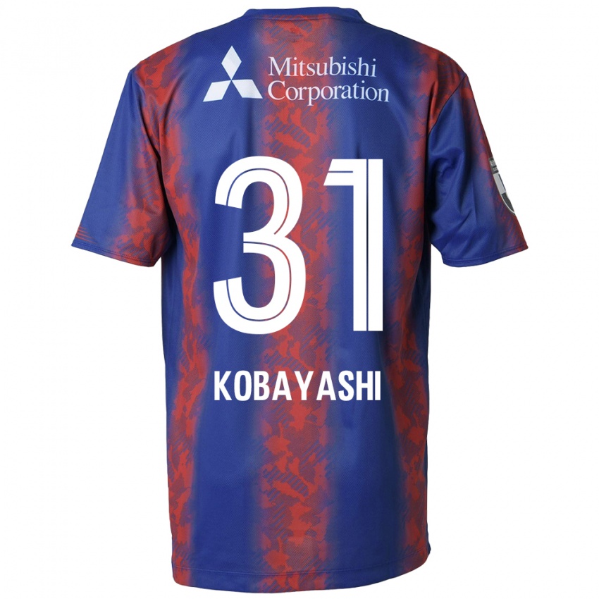 Gyermek Masataka Kobayashi #31 Kék Piros Hazai Jersey 2024/25 Mez Póló Ing