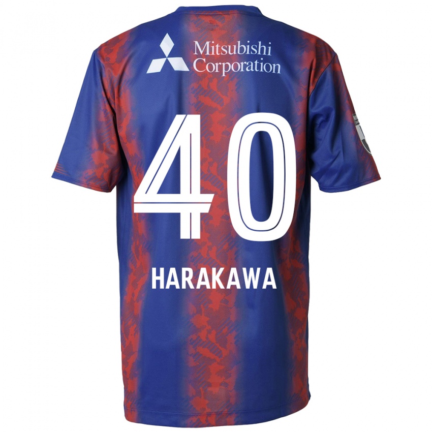 Gyermek Riki Harakawa #40 Kék Piros Hazai Jersey 2024/25 Mez Póló Ing