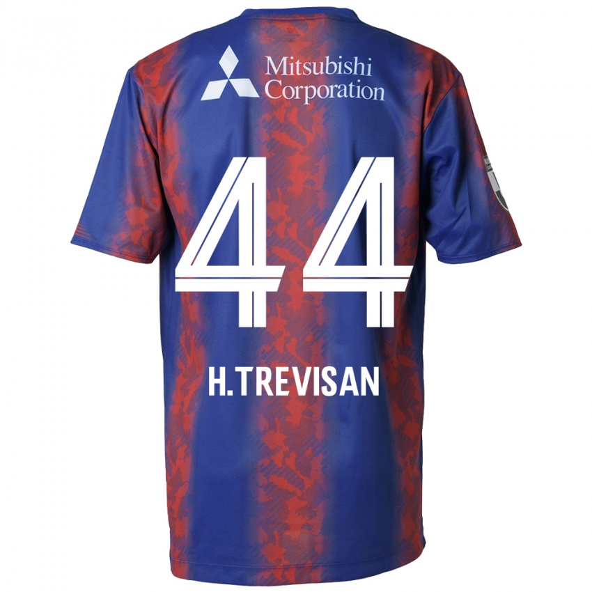 Gyermek Henrique Trevisan #44 Kék Piros Hazai Jersey 2024/25 Mez Póló Ing