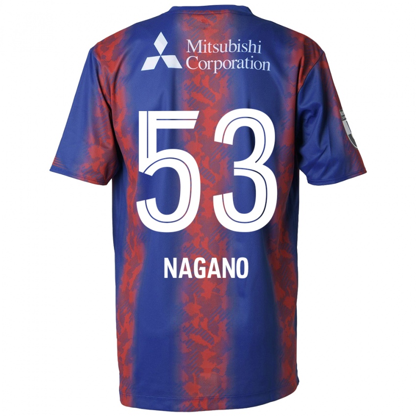 Gyermek Shuto Nagano #53 Kék Piros Hazai Jersey 2024/25 Mez Póló Ing