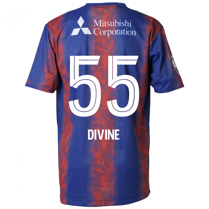 Gyermek Divine Chinedu Otani #55 Kék Piros Hazai Jersey 2024/25 Mez Póló Ing