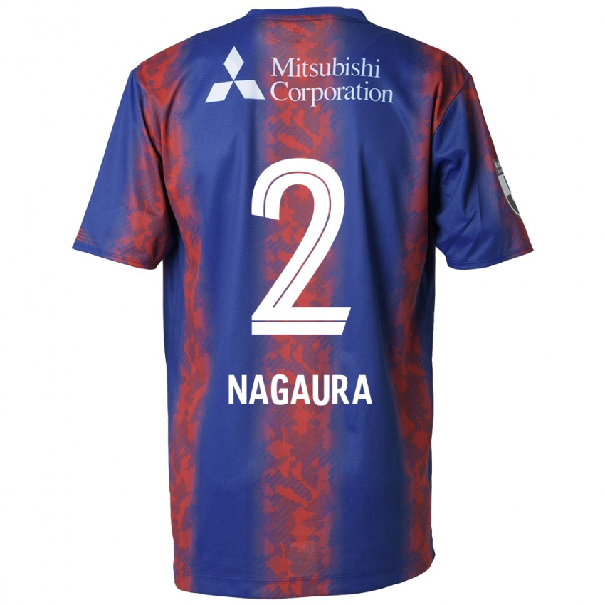 Gyermek Koshi Nagaura #2 Kék Piros Hazai Jersey 2024/25 Mez Póló Ing