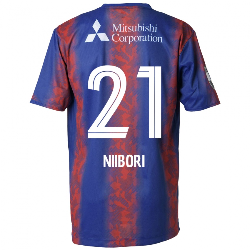 Gyermek Keita Niibori #21 Kék Piros Hazai Jersey 2024/25 Mez Póló Ing