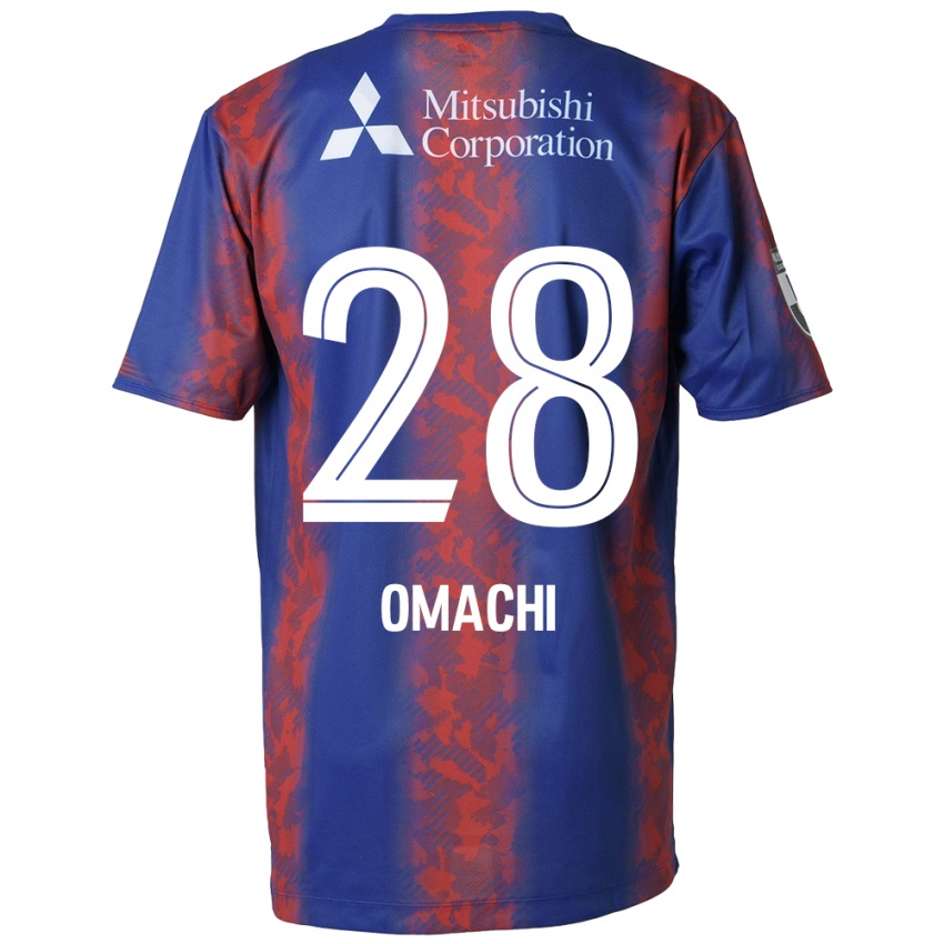 Gyermek Shugo Omachi #28 Kék Piros Hazai Jersey 2024/25 Mez Póló Ing