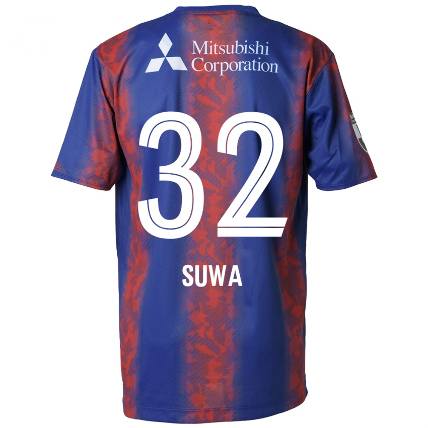 Gyermek Keita Suwa #32 Kék Piros Hazai Jersey 2024/25 Mez Póló Ing