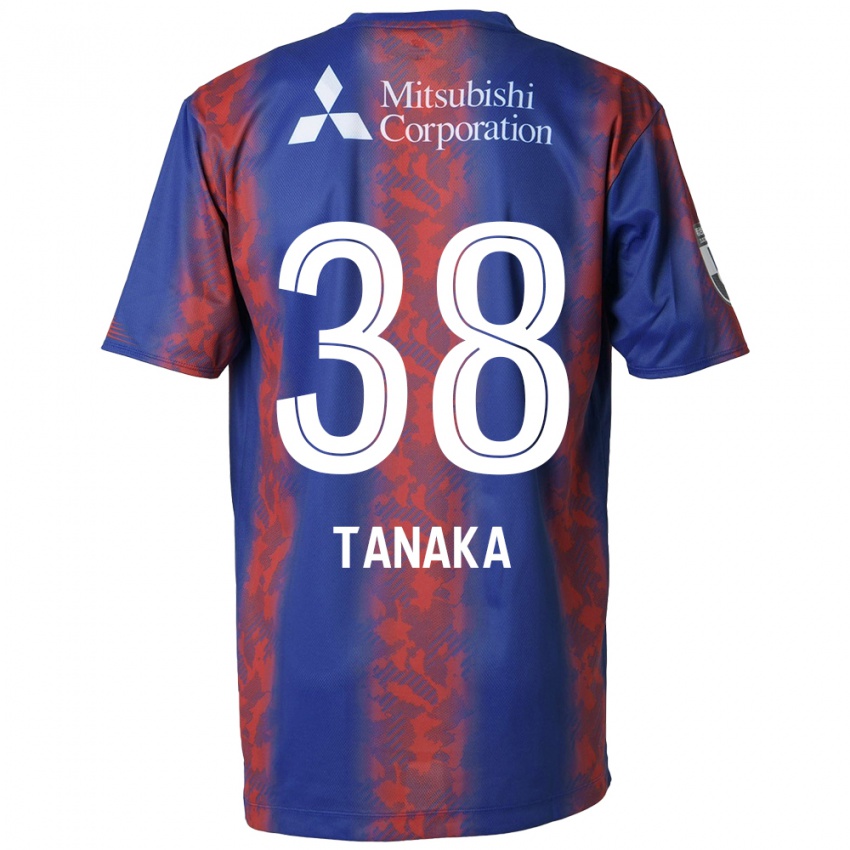 Gyermek Kio Tanaka #38 Kék Piros Hazai Jersey 2024/25 Mez Póló Ing