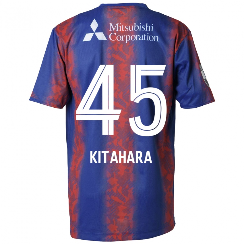 Gyermek Maki Kitahara #45 Kék Piros Hazai Jersey 2024/25 Mez Póló Ing