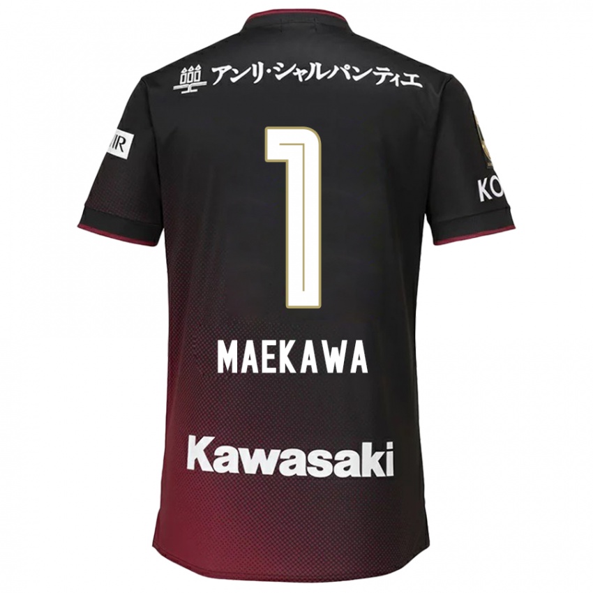 Gyermek Daiya Maekawa #1 Fekete Piros Hazai Jersey 2024/25 Mez Póló Ing