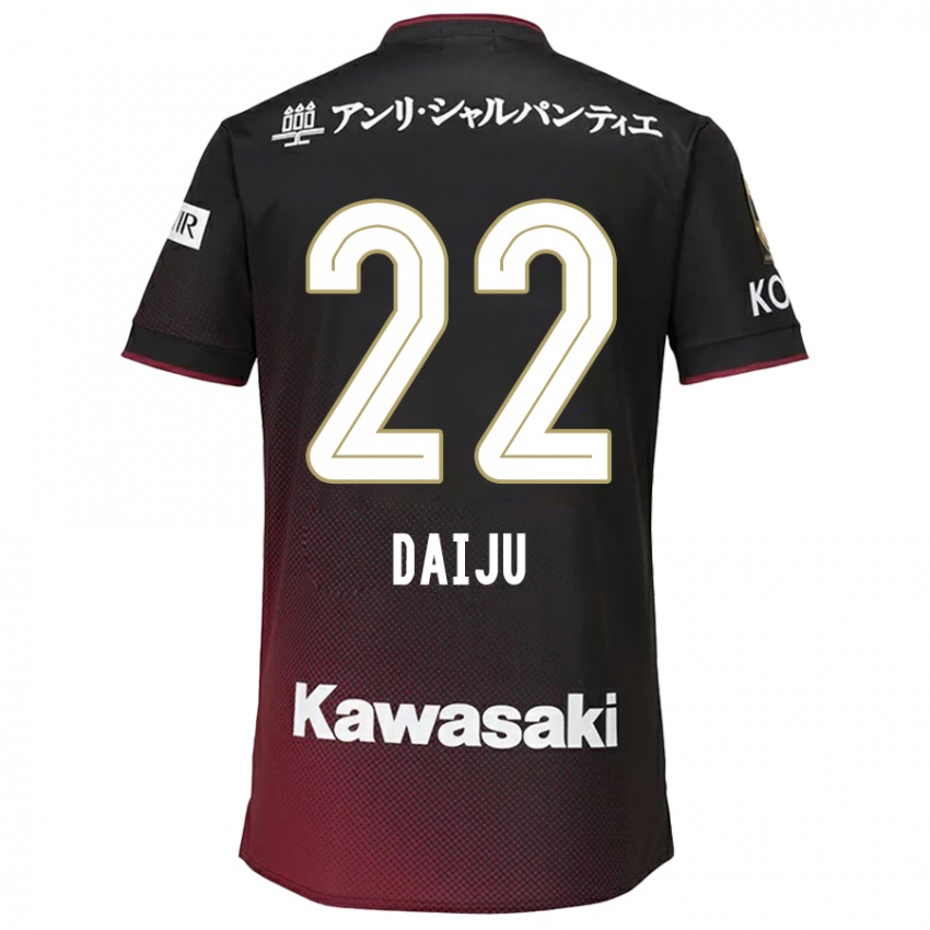 Gyermek Daiju Sasaki #22 Fekete Piros Hazai Jersey 2024/25 Mez Póló Ing