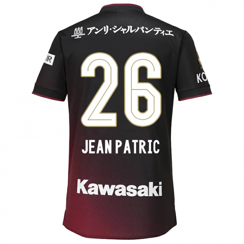 Gyermek Jean Patric #26 Fekete Piros Hazai Jersey 2024/25 Mez Póló Ing